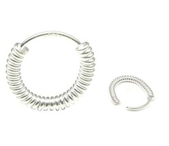 Sterling Silver nose ring flexible Spring Wire Nose ring - £7.77 GBP