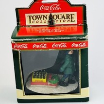 Coca Cola Town Square Collection Boy With Sled “Bringing It Home” 7960 Vintage - £7.69 GBP