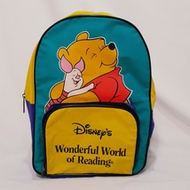Winnie The Pooh Childrens Backpack Disney Wonderful World Of Reading Piglet 12" - $14.99