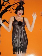 Halloween Costume Women&#39;s Flapper Roaring 20s Dress Headband Size 8-10 Medium - £19.57 GBP