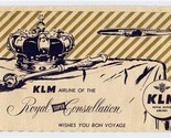 KLM Royal Constellation Bon Voyage 1950&#39;s Ticket Envelope Royal Dutch Ai... - $47.52