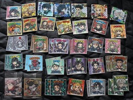 BANDAI Demon Slayer: Kimetsu no Yaiba Lots 45 Stickers, Bikkuriman &amp; Wafer Cards - £65.40 GBP