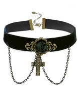 rose Necklace-punk&amp;Harajuku dark style-cross choker/collarbone chain - $18.00