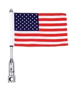Motorcycle Flagpole Mount and USA Flag - $883.37 MXN