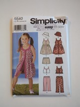 Simplicity 5540 Child&#39;s Dress Pants Shorts Top (Hat in 3 sizes) Sizes 3-8 UC - £7.58 GBP