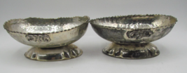 Lot of 2 Vintage Department 56 Silverplate Hammered Bowls Dept 56 - $32.89