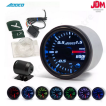 Addco 2&quot; 52mm Tinted 7 Color LED BAR Turbo Boost Pressure Gauge Meter with Pod - £29.70 GBP