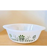 Vintage Glasbake Green Daisy Round 1 1/2 Qt Casserole Baking Dish USA - $148.58 MXN