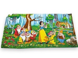 Vtg Walt Disney Snow White & The Seven Dwarfs Movie Cartoon Beach Towel 31x61” - $33.17
