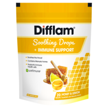 Difflam Soothing Drops + Immune Support 20 Pack – Honey &amp; Lemon - £55.16 GBP