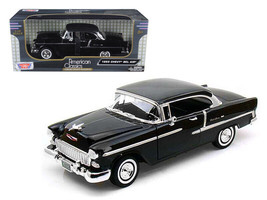 1955 Chevrolet Bel Air Hard Top Black 1/18 Diecast Car Model by Motormax - £48.13 GBP