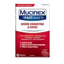Mucinex Fast-Max Adult Severe Congestion &amp; Cough Caplets 20 ct - $13.63