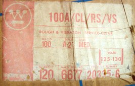 LOT OF 2 WESTINGHOUSE 100A/CL/RS/VS Rough &amp; Vibraton Service Bulbs A21 1... - £9.30 GBP