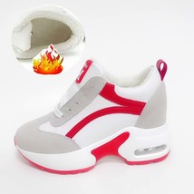 Fujin Leather 8.5cm Platform Wee Hidden Heel Women Shoes Chunky Sneakers Ins Za  - £61.51 GBP