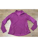 LAYER 8 Purple 1/4 Zip Qwick-dry Jacket Zip w/ Thumbholes Yoga - Women&#39;s L - $13.10