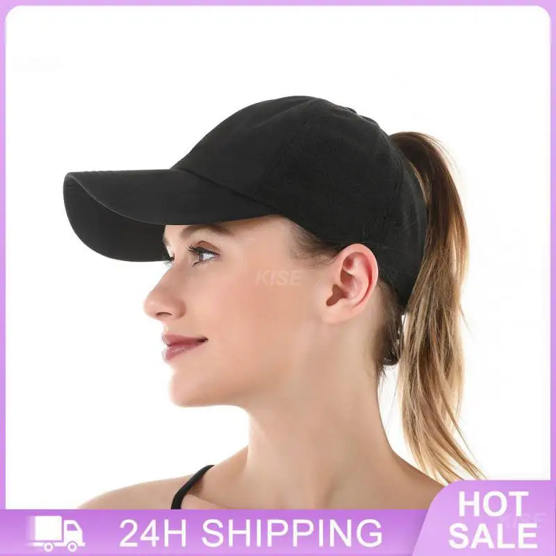 Cap breathable new summer leisure cap baseball cap cycling womens sunshade hat ponytail thumb200