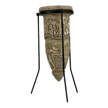 The Prince of Lilies Oil Lamp Rhyton Vase Minoan Crete Ancient Greece Terracotta - £54.35 GBP