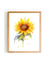 Watercolor Sunflower Wallart Sunflower Home Decor Poster - Digital Download - £0.95 GBP
