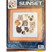 VTG Sunset Counted Cross Stitch Circle of Friends by Joseph Picarella 13628 - £20.10 GBP