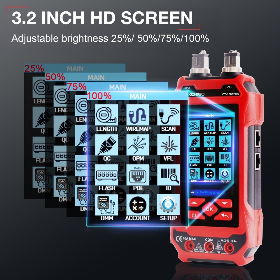 New/Sealed FIXCHIGO MT0003-RD Red Multifunctional Network Cable Tester Item image 7