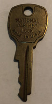Vintage Key National Cabinet Lock 4357P0 Approximately 1-7/8” Brass Made In USA - £5.34 GBP