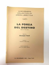 La Forza Del Destino Opera Libretto - G. Schirmer&#39;s Collection - Verdi - 1952 - £6.44 GBP