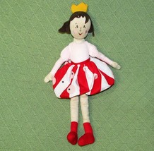 Ikea Princess Doll Plush Nojsig Stuffed Animal 15&quot; Red White Striped Skirt Crown - £8.63 GBP