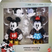 Disney 100 Collectible Action Figures Mickey and Minnie Mouse Posable Characters - £30.83 GBP