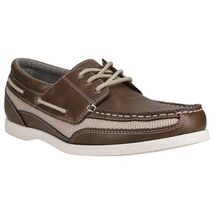 Chaps Men's Boat Shoes Brown Water Repellant Memory Foam New Sizes 8 9 1... - $43.99