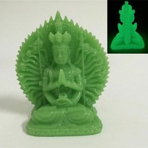 Small Glowing Thousand-hand Guan Yin Buddha Statue Kwan Yin Sculpture Luminous - £21.63 GBP