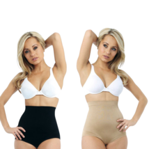 Belvia Comfia Tummy Control Shaping Briefs - Black and Nude -2 Pack -XXL - $5.93