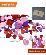 Versatile Heart Stickers Collection - 360 Pcs for Crafts & Decorations, 3 Sizes