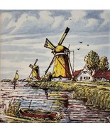 Vintage Dutch Wall Tile Canal Boats Windmills FREE SHIPPING - £18.02 GBP