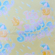 Vintage American Greetings Yellow Baby Shower Unisex Gift Wrap Paper New... - £7.86 GBP