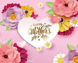 Mother‘S Day Photo Backdrop Purple Pink Flowers Background Mom Backdrops... - $19.93