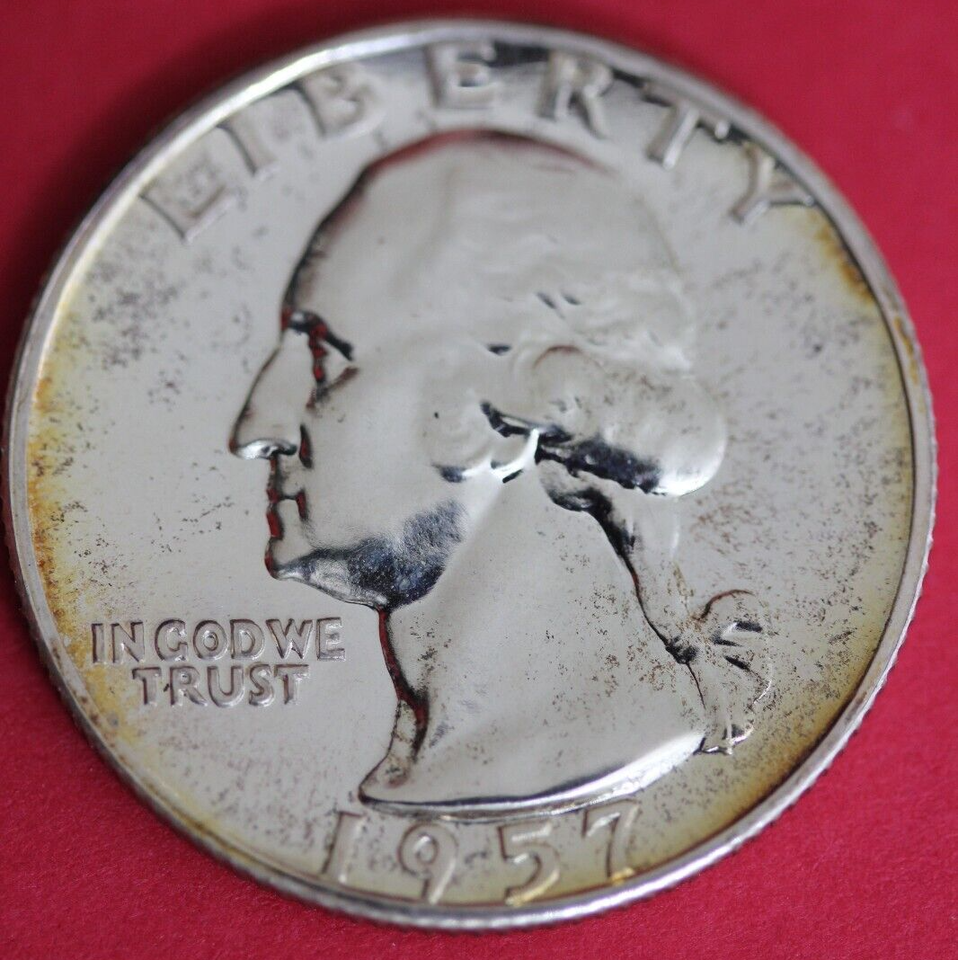 Toned 1957 Proof George Washington Quarter Exact Coin Shown  157 - $17.99