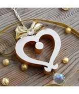 Tyrolean Wooden Heart with Crystal, Valentine&#39;s Day Gift for Women, Moth... - £24.41 GBP+