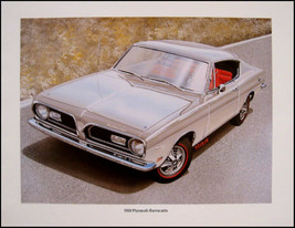 1969 Plymouth Barracuda Original Art Print Lithograph - £22.75 GBP