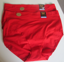 2 Wacoal Understated Cotton Brief Panty Size 2XL Style 875362 Red (602) - $24.70