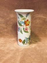 Vintage Handpainted Floral Porcelain 6.75&quot; Vase, Toscany Collection, Japan - £13.45 GBP