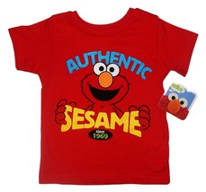 Elmo Sesame Street Rosso Comfort Cotone Maglietta Nwt Bambino Taglie 3T - $10.84