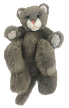 Rare Vintage TY Classic 16” 1995 Grey Kitty Cat Plush Laying on Back - £23.89 GBP