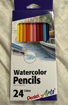 Pentel CB924 Pental Arts Watercolor Pencils 24/Pkg-Assorted Colors - £11.46 GBP