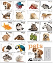 Pets Celebrate Animals in Our Lives Booklet of 20 - Stamps Scott 5125a - $38.50