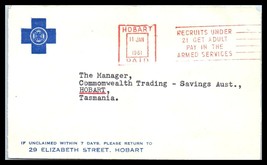 1961 AUSTRALIA Cover - Hobart, Tasmania to Hobart, Meter U5 - $2.96