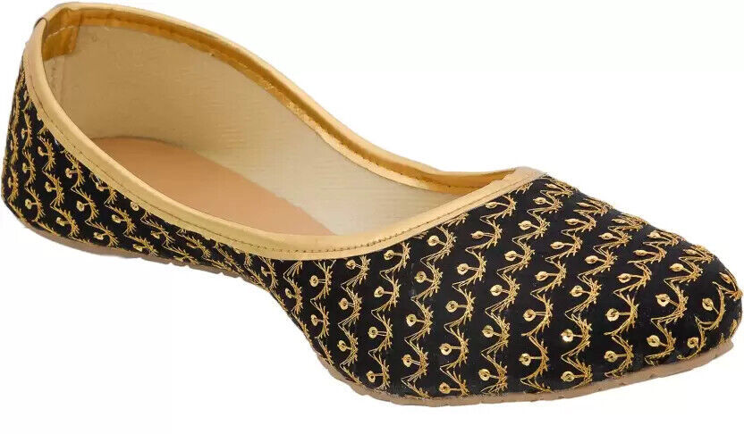 Primary image for Womens bellies Punjabi Jutti Wedding Party flat US Size 6-11 MultiCol Moon