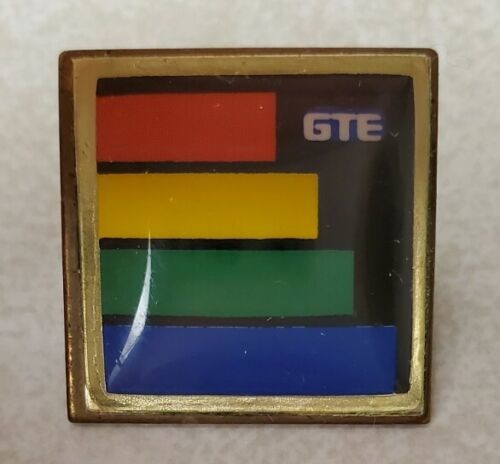 Vintage GTE General Telephone &amp; Electric Lapel Hat Pin Primary Collars E... - $14.65
