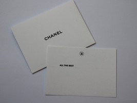 Authentic CHANEL ALL THE BEST Greeting White Card &amp; Envelope Blank Gift ... - £6.29 GBP