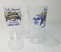 Dolly Parton&#39;s Dixie Stampede Dinner Show Boot Cups Set of 2 Pepsi Vintage 2004 - £11.44 GBP