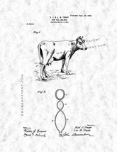 Cow Tail Holder Patent Print - Gunmetal - $7.95+